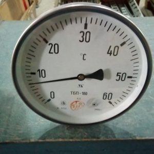 Термометр стрелочный биметаллический ТБП160 0...+60°С, шток 400 мм
