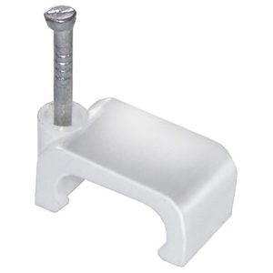 Скоба 14 мм плоская пластиковая IEK USK21-14-100 (100 шт.)