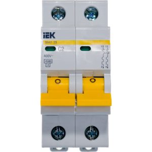 Выключатель автоматический 2-полюсный IEK ВА47-29 2А, С 4.5кА MVA20-2-002-C