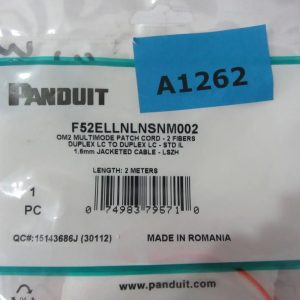 Волоконно-оптический патч-корд LC-LC многомодовый 50/125 (OM2) duplex 1.6 мм LSZH 2 м PANDUIT F52ELLNLNSNM002