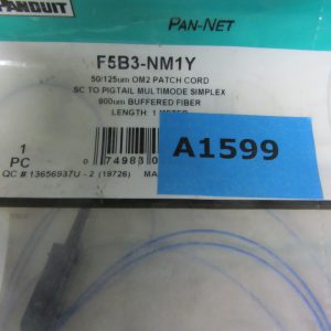 Пигтейл Panduit F5B3-NM1Y с разъемом SC 50/125 900 мкм, 1 метр