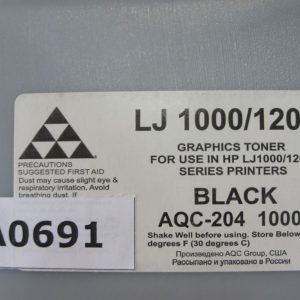 Тонер черный AQC-204 для HP LaserJet 1000, 1200, 1300, 1000W (канистра 1 кг)