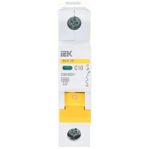 Автоматический выключатель ВА47-29 1п, 10А, "С" 4.5кА IEK MVA20-1-010-C
