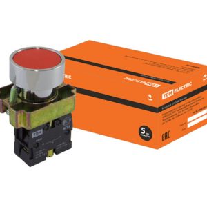 Кнопка BА42, без подсветки, красный, 1р TDM SQ0704-0039 (упак. 10 шт.)