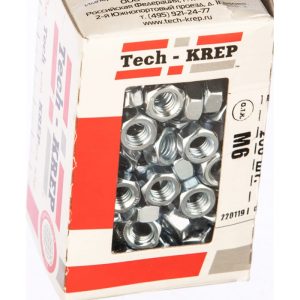 Шестигранная гайка DIN 934 оцинкованная М6 Tech-Krep 105247 (упак. 200 шт.)