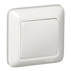 Выключатель 1-клавишный "Прима", С/У, (250В, 10А-6АХ), белый, Schneider Electric ВС1У-116-б