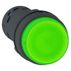 Кнопка 22 мм, 24В, IP54, зеленая с подсветкой, серия Harmony Schneider Electric XB7NW33B1