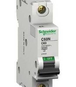 Автоматический выключатель C60N 1П 63A (C) Schneider Electric 24409