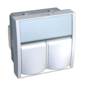 Розетка двойная компьютерная RJ45 Cat.5, белый ALTIRA Schneider Electric ALB45340