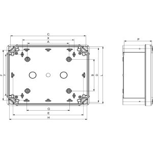 Пластиковая коробка 164х121х87 мм ABS Schneider Electric NSYTBS16128