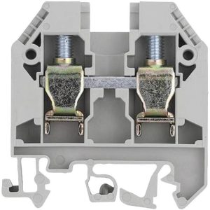 Проходная винтовая клемма Wieland WKN 10/U, номинальное сечение: 10 мм кв., 57A, 800V, ширина: 10 мм, цвет: серый, тип монтажа: DIN 35